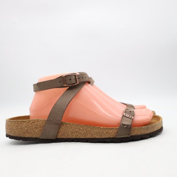 Birkenstock Yara Sandals Women's EU 41 US 10 Birko Flor Leather Ankle Strap - Picture 1 of 9